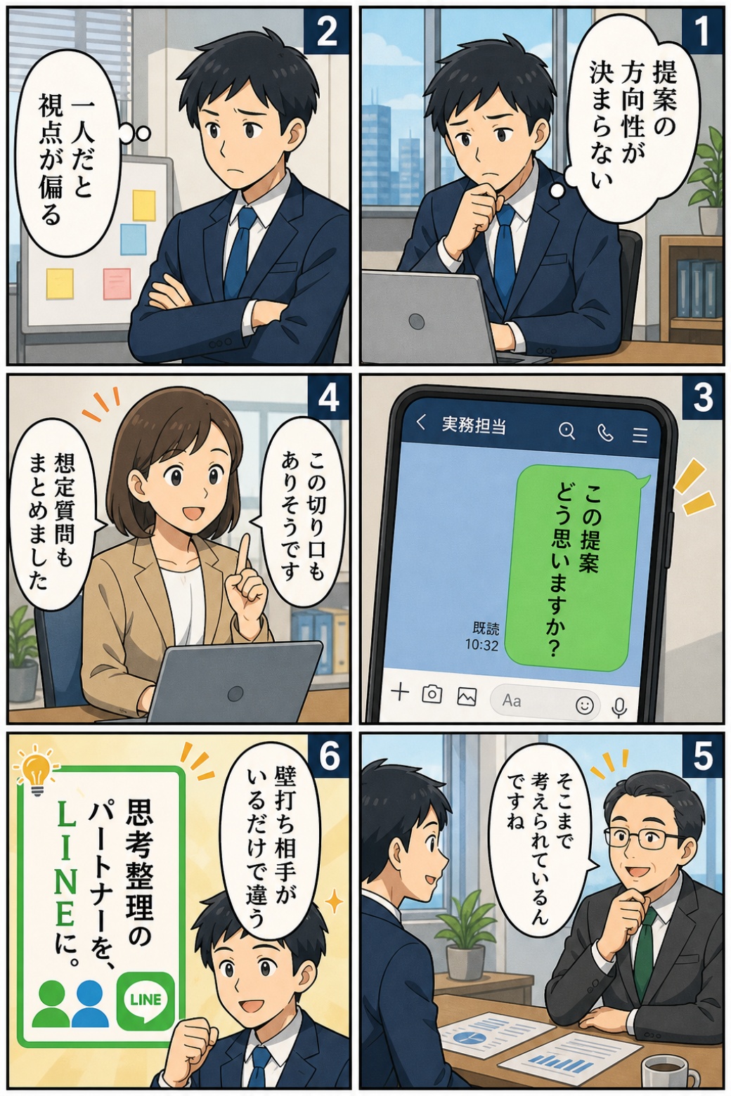 6コママンガ事例のサンプル